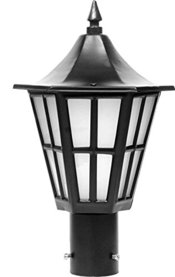 Das/GL/P Antic Aluminum Gate Light LED - (Multicolour) - BLACK, NA
